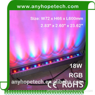 Hot sale efficiency color changable 18W 24V led light wall washer